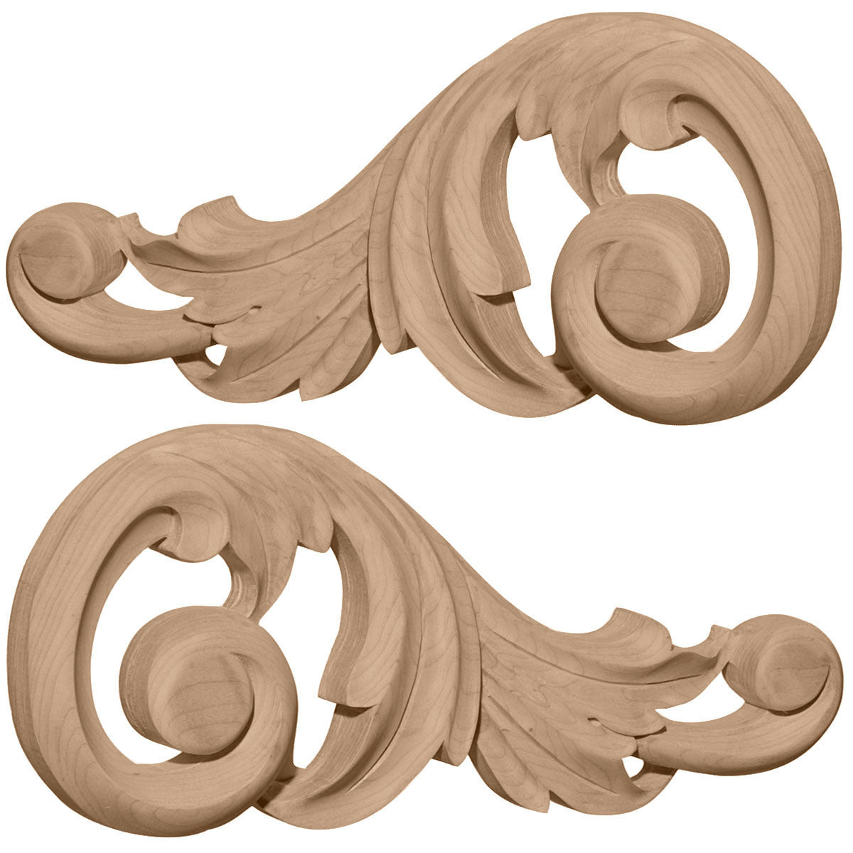 Swaying Scrolls Onlay, Pair Small (ONL07X03X01SW)