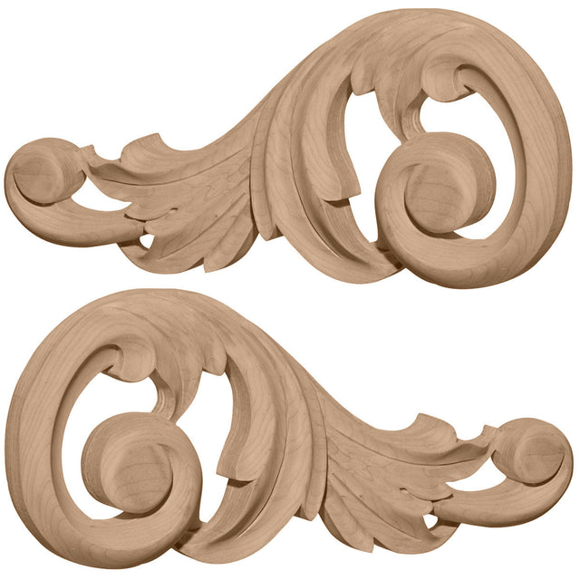Swaying Scrolls Onlay, Pair Small (ONL07X03X01SW)