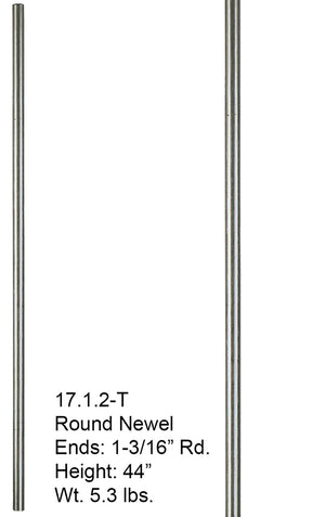 HF17.1.2-T Round Tubular Stainless Steel Newel Post