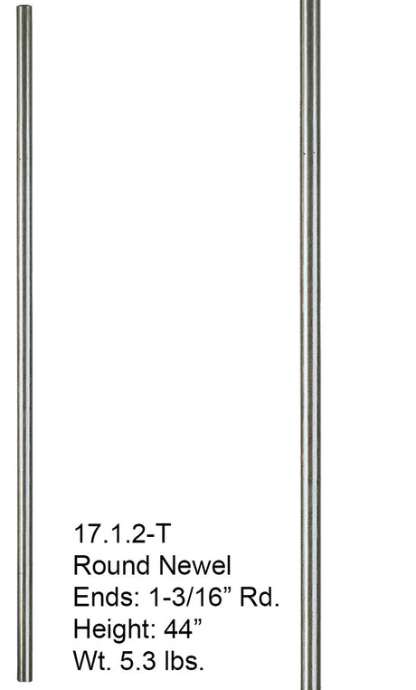 HF17.1.2-T Round Tubular Stainless Steel Newel Post