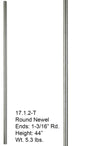 HF17.1.2-T Round Tubular Stainless Steel Newel Post