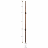 1702 (Solid), or 3702 (Hollow) Double Knuckle Baluster
