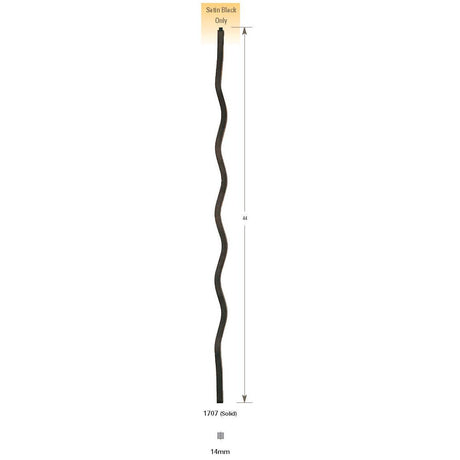 1707 9/16" Square Squigly Balusters
