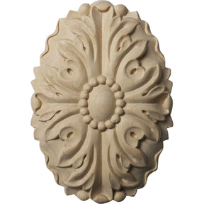 Ashford Oval Rosette, 3-1/2" Wide (ROS05X07AS)