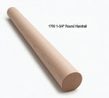 1750 1-3/4" Full Round Handrail, Hard Maple