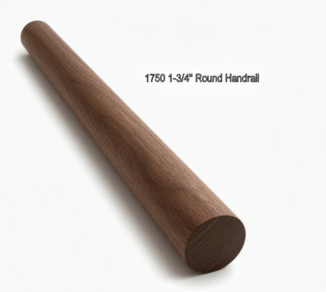 1750 1-3/4" Full Round Handrail, Walnut