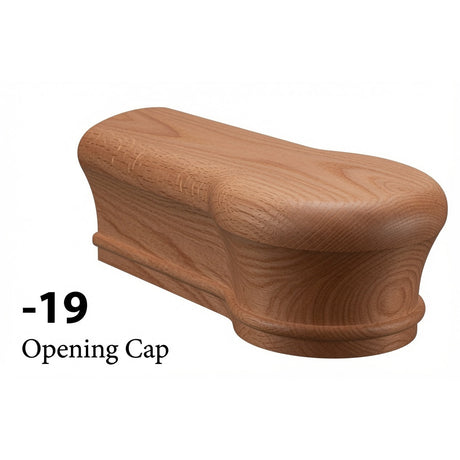 7019 One Opening Newel Cap for the 6010 Handrail, American Cherry