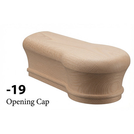 7019 One Opening Newel Cap for the 6010 Handrail, Beech