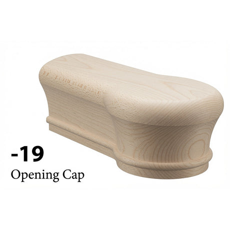 7019 One Opening Newel Cap for the 6010 Handrail, Hard Maple