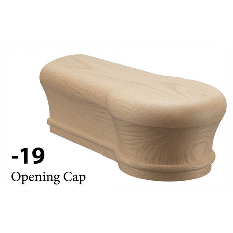 7019 One Opening Newel Cap for the 6010 Handrail, Soft Maple