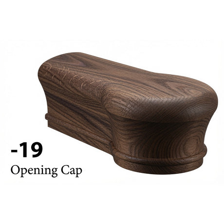 7019 One Opening Newel Cap for the 6010 Handrail, Walnut