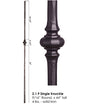 HF2.1.9 Single Knuckle Round Tuscan Iron Baluster