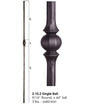 HF2.10.2 Tuscan Single Knuckle Round Iron Baluster