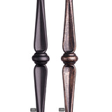 Round Gothic Single Knuckle available in a satin black and oil rubbed bronze powder coat.