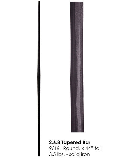 HF2.6.8 Round Tuscan Tapered Bar