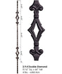 HF2.9.4 Tuscan Double Diamond Iron Baluster