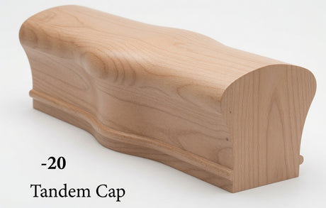 7020 Two Opening Tandem Newel Cap for the 6010 Handrail, Alder
