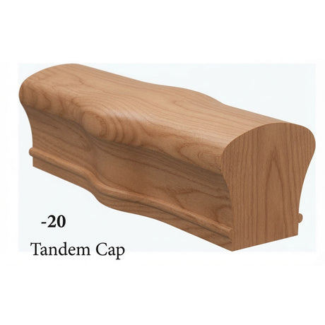 7020 Two Opening Tandem Newel Cap for the 6010 Handrail, American Cherry