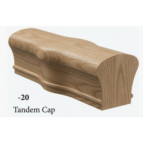 7020 Two Opening Tandem Newel Cap for the 6010 Handrail, Ash