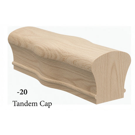 7020 Two Opening Tandem Newel Cap for the 6010 Handrail, Beech