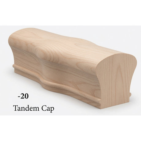 7020 Two Opening Tandem Newel Cap for the 6010 Handrail, Birch