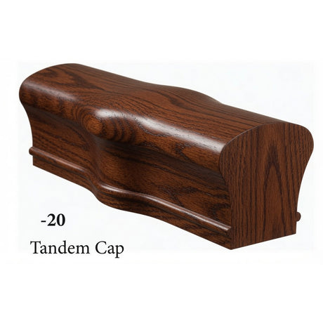7020 Two Opening Tandem Newel Cap for the 6010 Handrail, Brazilian Cherry