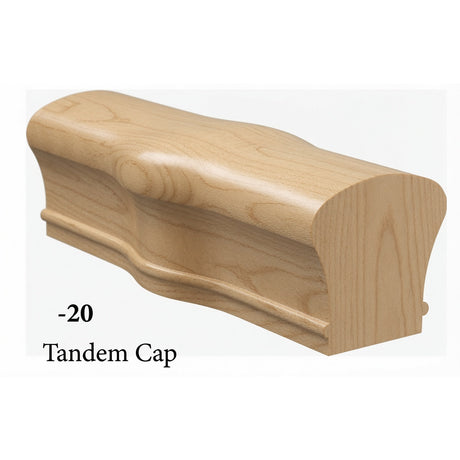 7020 Two Opening Tandem Newel Cap for the 6010 Handrail, Hard Maple