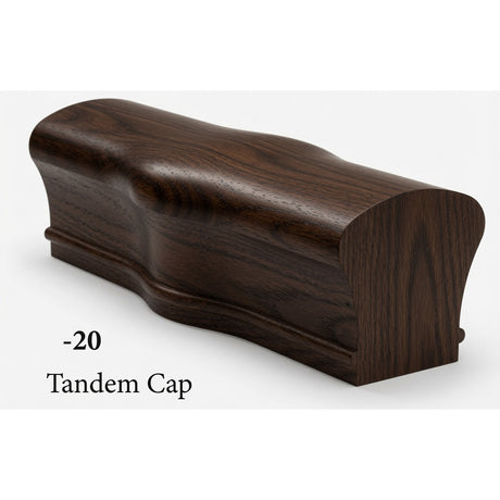 7020 Two Opening Tandem Newel Cap for the 6010 Handrail, Walnut