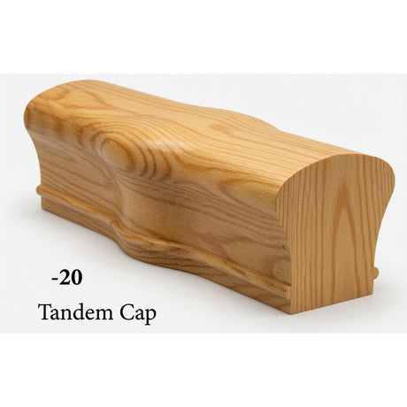 7020 Two Opening Tandem Newel Cap for the 6010 Handrail, Yellow Pine