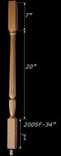 C-2005F 34" Fluted Carolina Baluster
