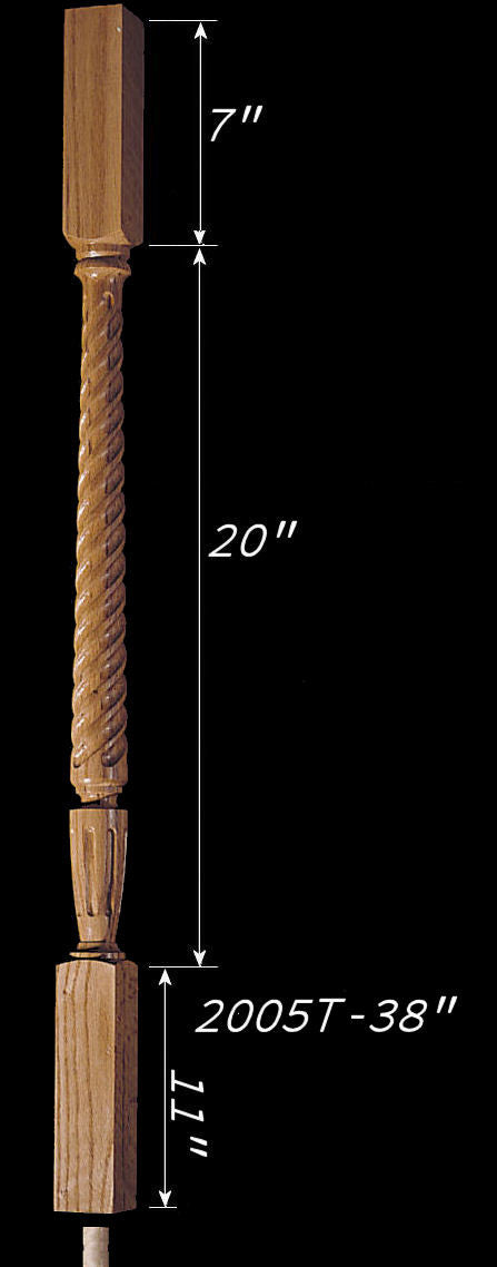 C-2005T/ 38" Twist Carolina Baluster