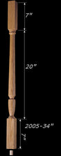 C-2005 34" Plain Carolina Baluster