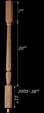 C-2005 38" Plain Carolina Baluster