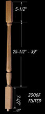 C-2006F 39" Fluted Carolina Baluster