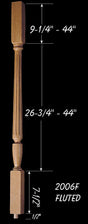 C-2006F 44" Fluted Carolina Baluster