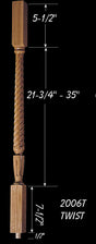 C-2006T 35" Twist Carolina Baluster