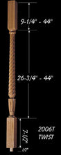 C-2006T 44" Twist Carolina Baluster