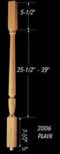 C-2006 39" Plain Carolina Baluster