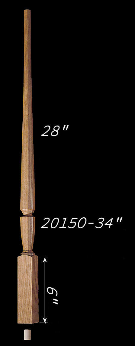 C-2015O 34" Octagonal Carolina Baluster