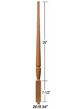 2015 34" Bunker Hill Baluster Dimensional Information