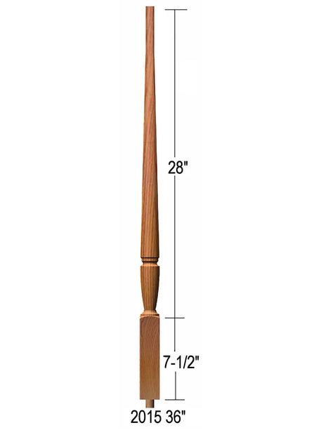 2015 36" Bunker Hill Baluster Dimensional Information