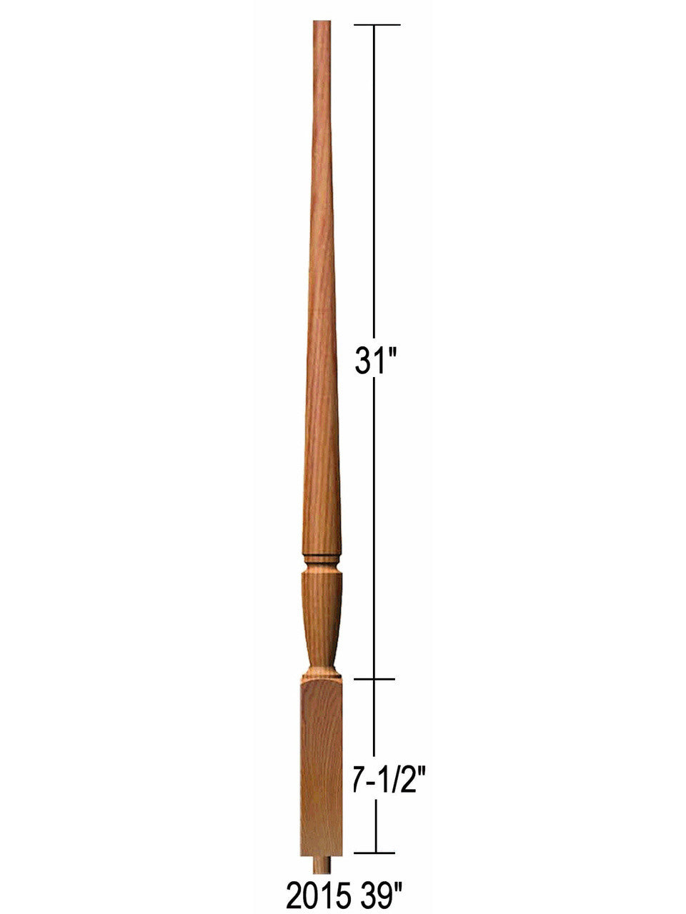 2015 39" Bunker Hill Baluster Dimensional Information