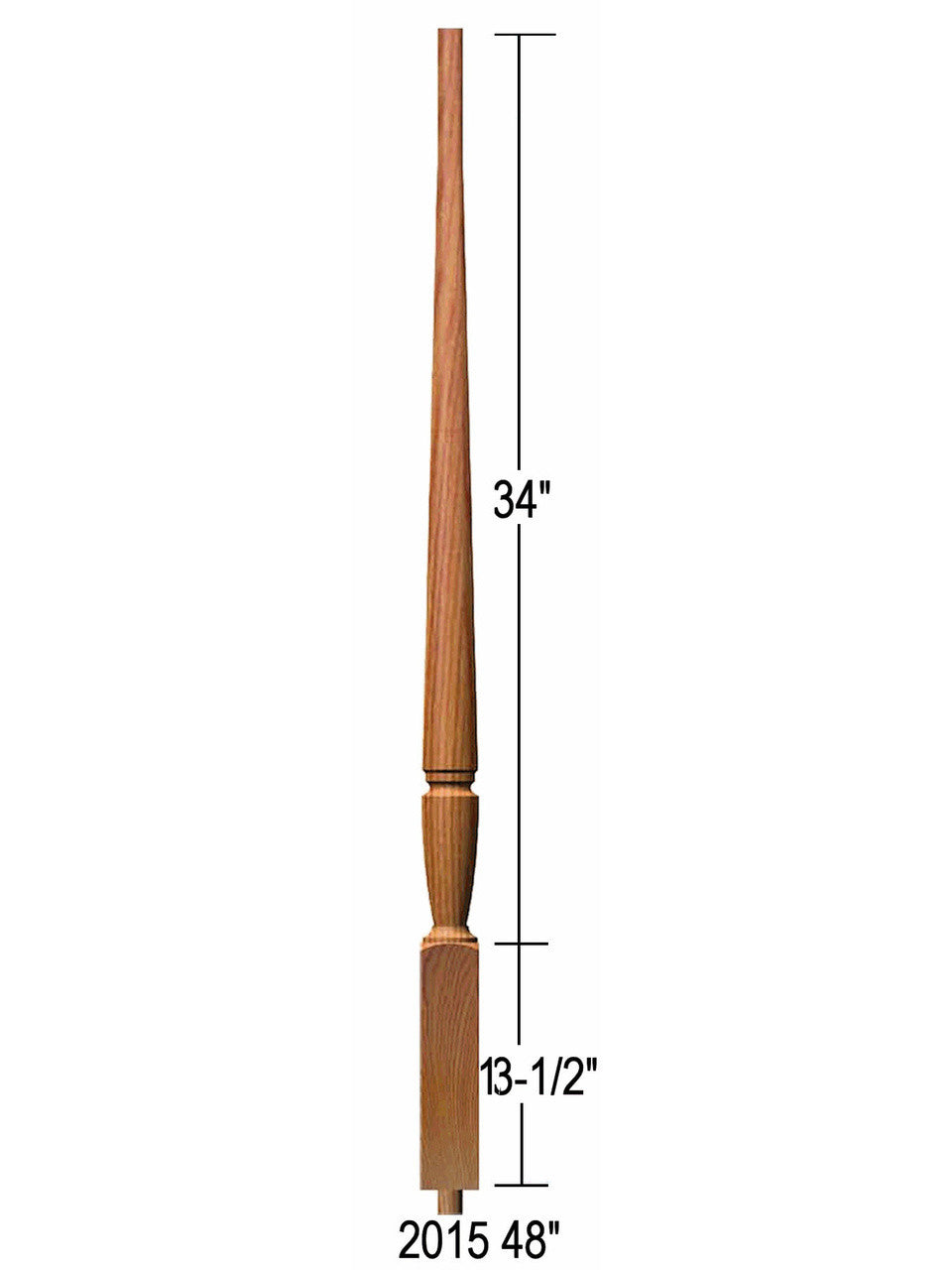 2015 48" Bunker Hill Baluster Dimensional Information
