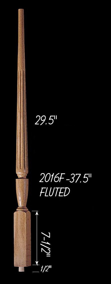 C-2016F 37-1/2" Fluted Carolina Baluster