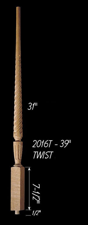 C-2016T 39" Twist Carolina Baluster