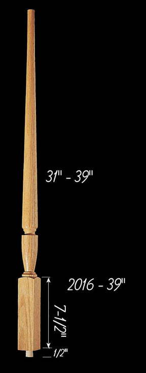 C-2016 39" Plain Carolina Baluster