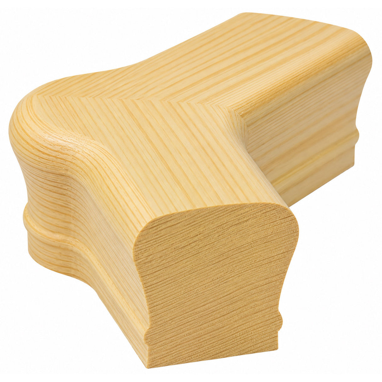 7021-135 135-Degree Newel Cap for the 2-1/4" x 2-3/8" Handrail, Yellow Pine