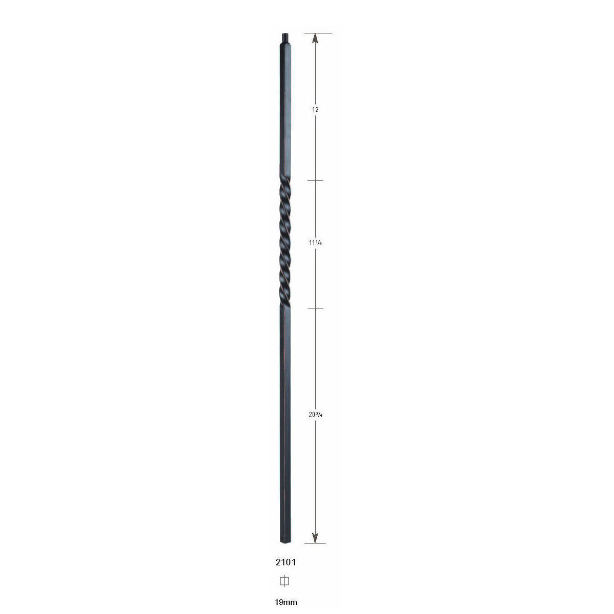 2101 19mm Single Twist Large Hollow Baluster