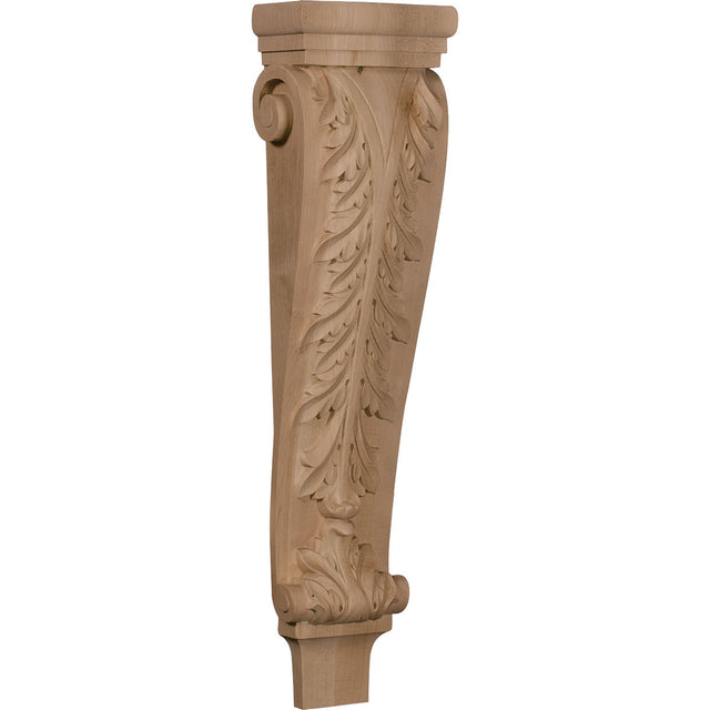 Acanthus Pilaster Corbel, 6 3/4" X 4 1/4" X 27 1/2" (CORW07X04X27PA)