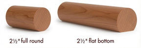 2250 American Cherry 2-1/4" Full Round or Round with Flat Bottom Handrail